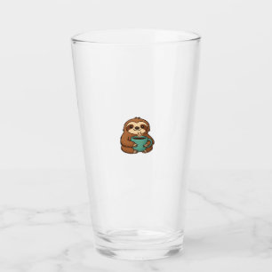 Verre Paresseux mignon avec tasse à café � Animal détend