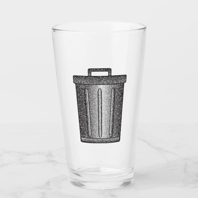 Verre Parties scintillant de déchets (Devant)