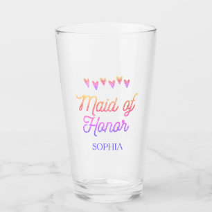 Verre Parties scintillant Gradation Coeur Maid of Honor 