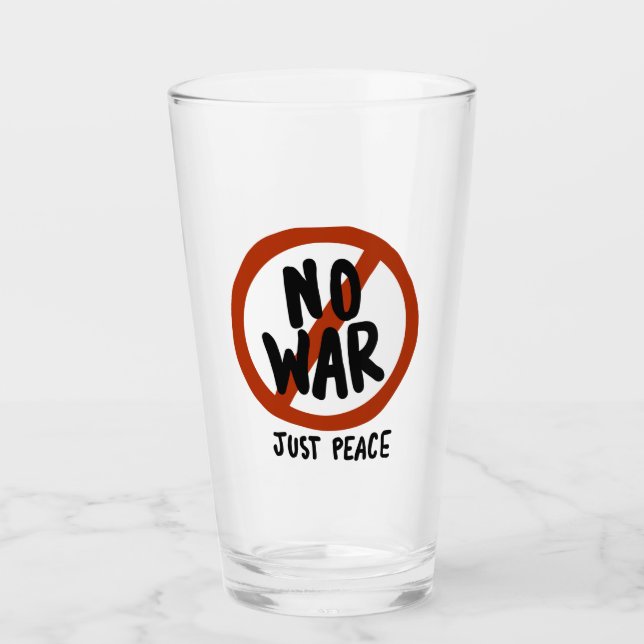 Verre Pas de guerre juste la paix (Devant)