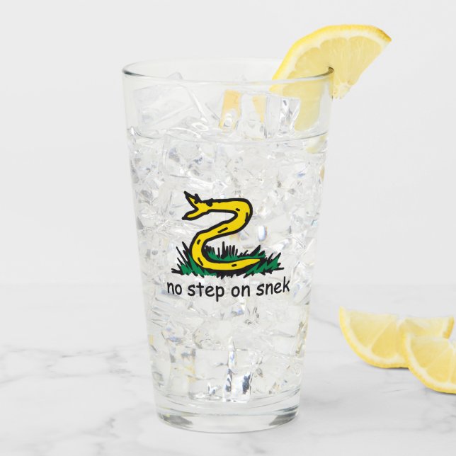 Verre Pas de pas sur les mèmes de serpent Gadsden parodi (Dos glace)
