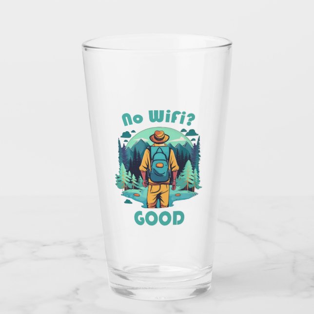 Verre Pas de Wifi Bon Backpacker (Devant)