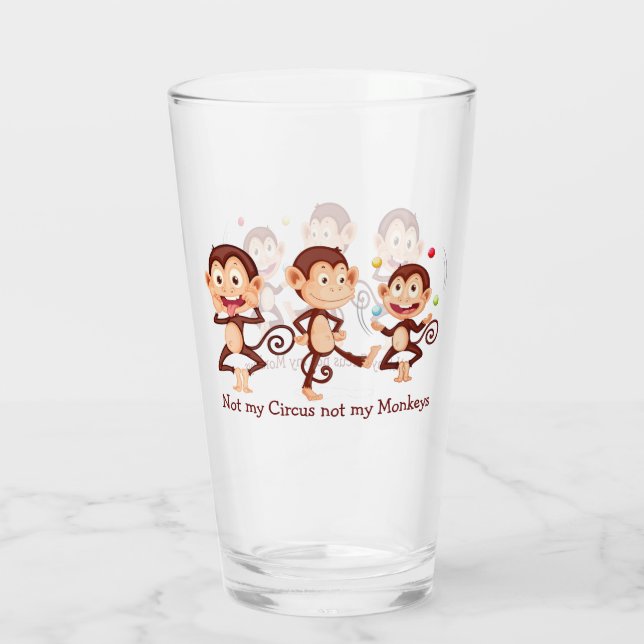 Verre Pas mon cirque pas mes singes Citation amusante Ar (Dos)