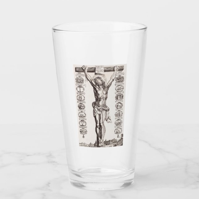 Verre Passion de Jésus crucifixion du Christ (Devant)