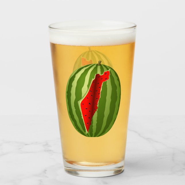 Verre Pastèque Palestine - Slice (Devant (rempli))