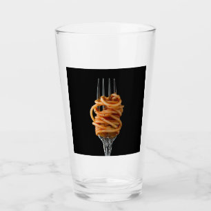 Verre Pâtes filées sur une Fourche, Spaghetti alimentair