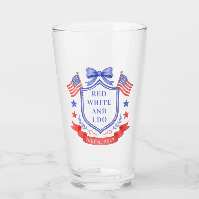 Verre Patriotic Red White & I Do Bridal Shower Welcome (Devant)