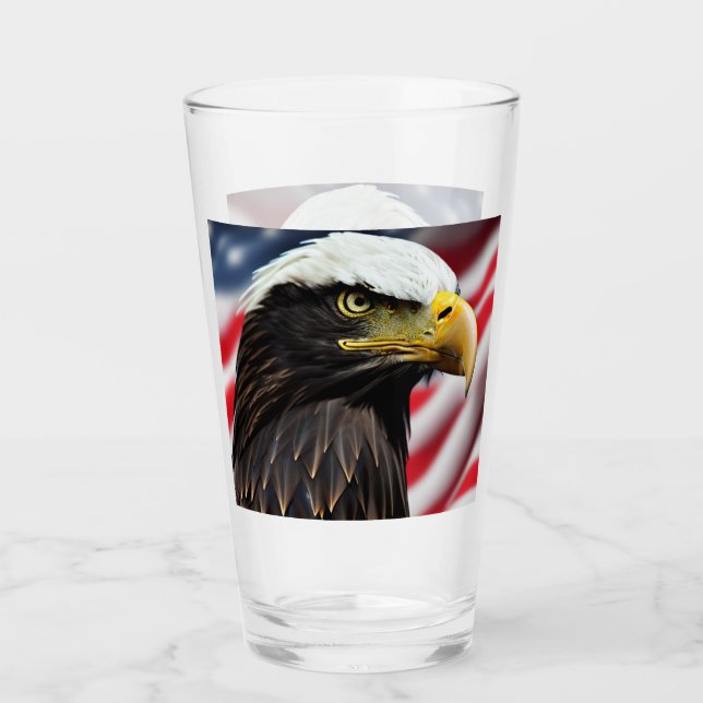 Verre Patriotique/Aigle/Américain/ÉUA  (Devant)