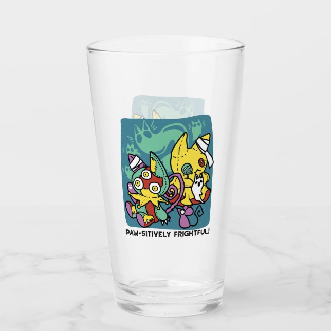 Verre Paw-sitively Frightful | Monstrous Cats Halloween  (Devant)