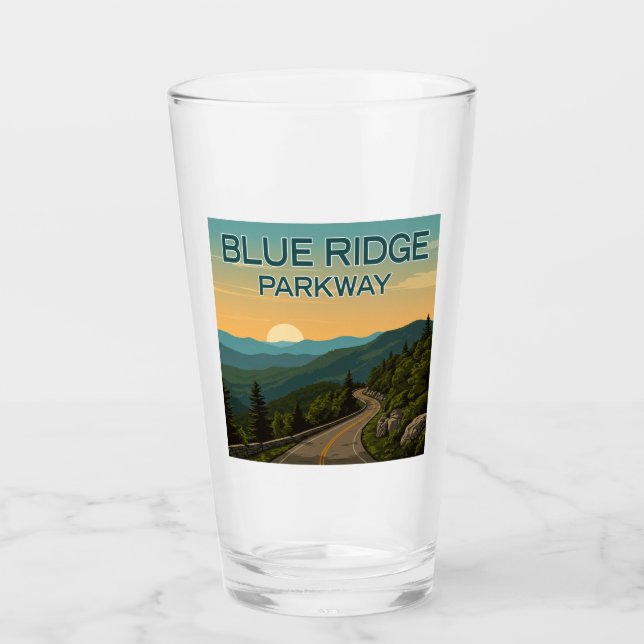 Verre Paysage de Blue Ridge Parkway (Devant)