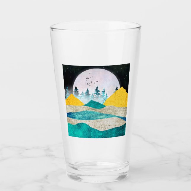 Verre Paysage de lever de superlune (Devant)