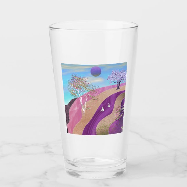 Verre Paysage des fleurs du printemps (Devant)