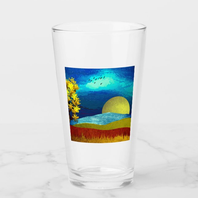 Verre Paysage du ciel liquide (Devant)