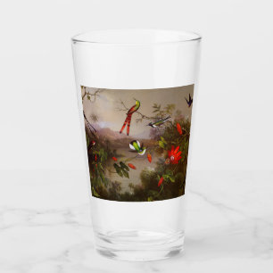 Verre Paysage tropical avec dix colibris