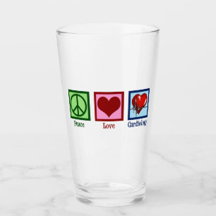 Verre Peace Love Cardiologie Chirurgien de coeur Cardiol