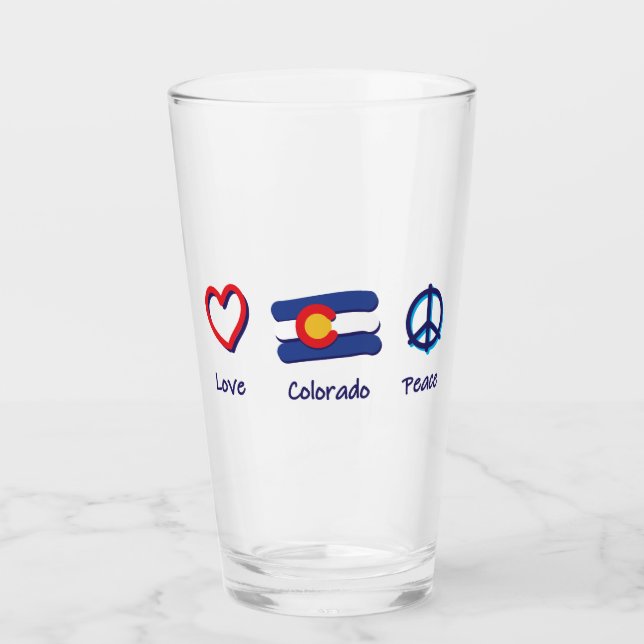 Verre Peace Love Colorado (Devant)