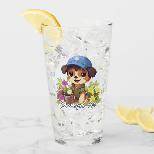 Verre Peaceful life too (Devant glace)