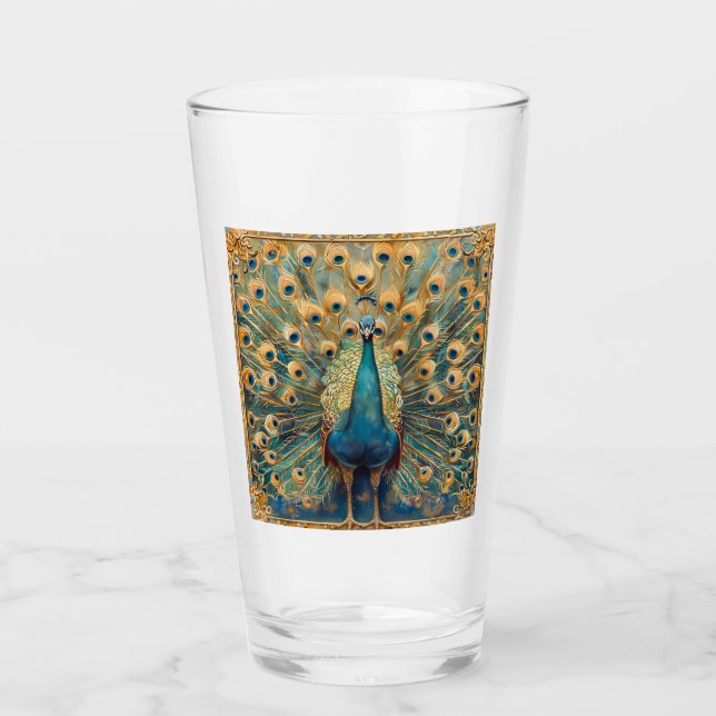 Verre Peacock Art Nouveau (Devant)