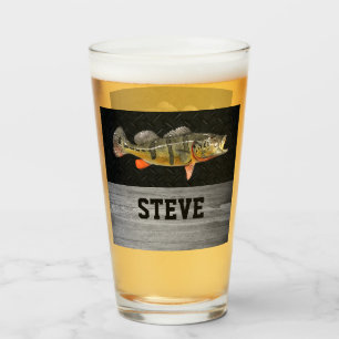 Verre Peacock Basse Pêche Bière Pêcheur Pêcheur pêcheurs