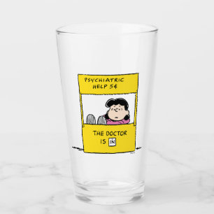 Verre Peanuts Lucy & the Doctor Is In