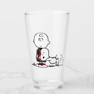 Verre PEANUTS Motif rouge et noir