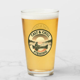 Verre Pêche au poisson et au frisson, pêcheur
