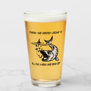 Verre Pêche : L'excuse parfaite... - Pêche Bière