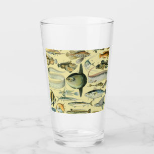 Verre Pêche scientifique vintage