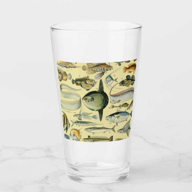 Verre Pêche scientifique vintage (Devant)