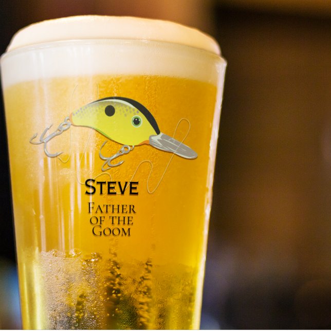 Verre Pêche Tackle Homme Groomsman père de la chambre (Créateur téléchargé)