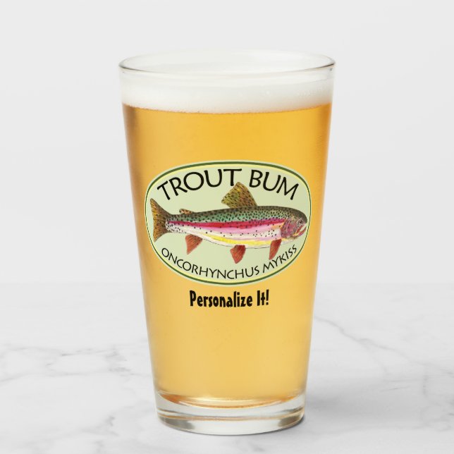 Verre Pêcheur de truite mouchetée (Devant (rempli))