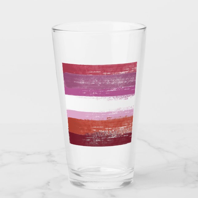 Verre Peinture de fierté lesbienne (Devant)