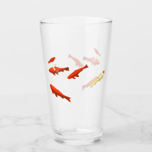 Verre Peinture de poissons rouges