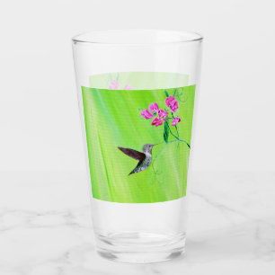 Verre Peinture des colibris et des petits pois