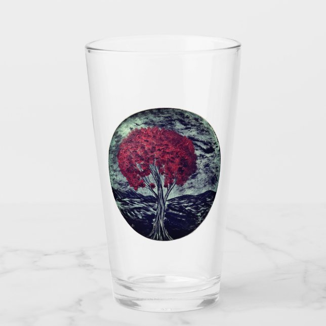 Verre Peintures DG Feuilles écarlates (Devant)