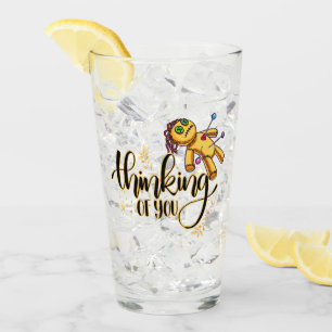 Verre Penser à vous drôle Halloween Poupée vaudou