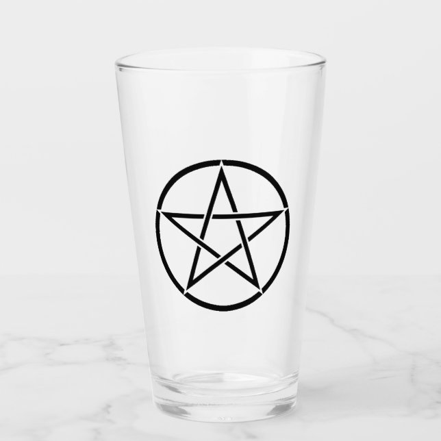 Verre Pentacle Wiccan (Pentagramme) (Devant)
