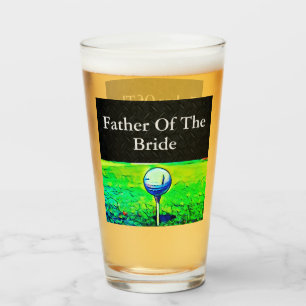 Verre Père de la Mariée Golf Sports Mariage Bachelor
