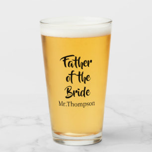 Verre Père de la mariée Mariage personnalisé Cadeau pare