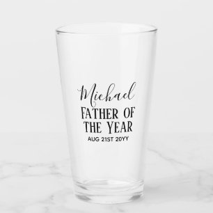Verre Père de l'ANNÉE PAPA Mari Homme TEXTE PERSONNALISÉ