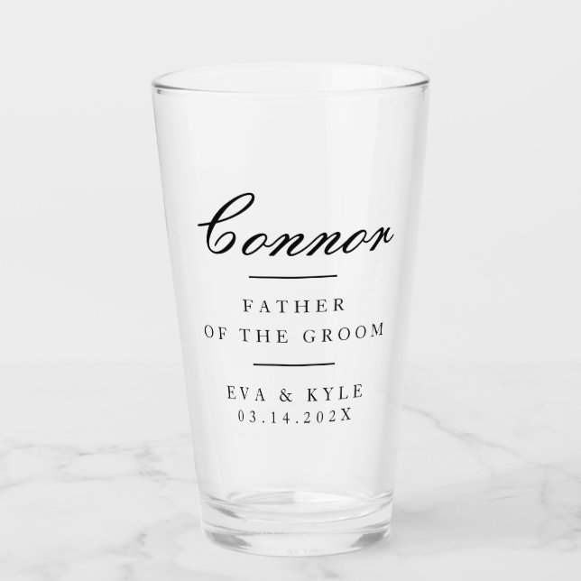 Verre Père du marié élégant (Devant)