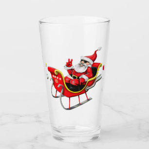Verre Père Noël dans son rôle