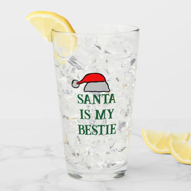 Verre Père Noël est ma bestie (Devant glace)