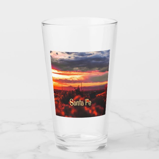 Verre Père Noël Fe New Mexico Sun Set (Devant)