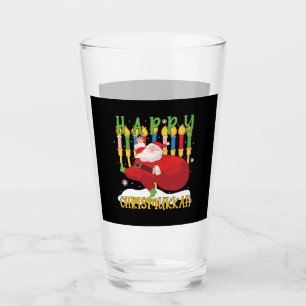 Verre Père Noël Happy Chrismukkah Funny Hanoukka Christm
