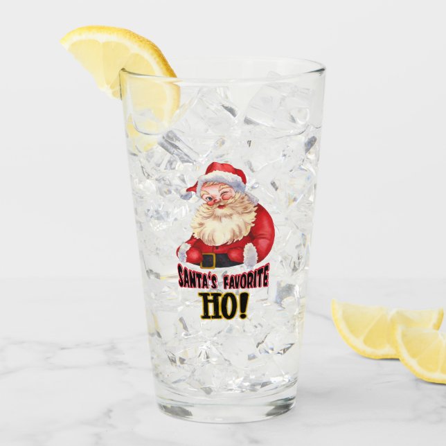Verre Père Noël - Ho favori (Devant glace)
