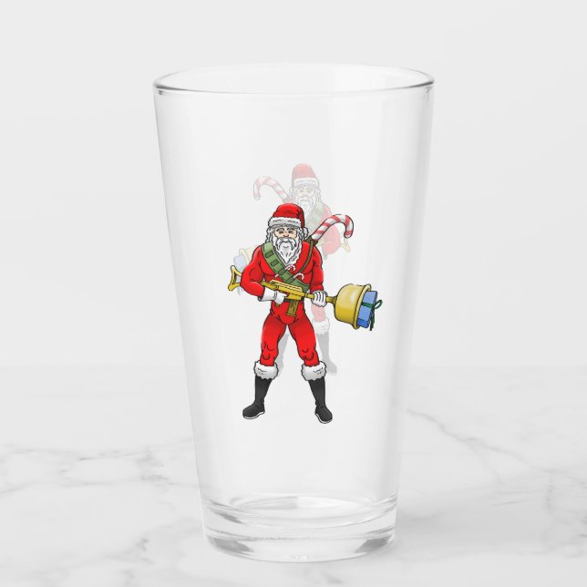 Verre Père Noël Joyeux Noël Partie 2 (Devant)