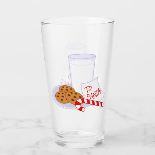 Verre Père Noël Lait, biscuits et bonbons