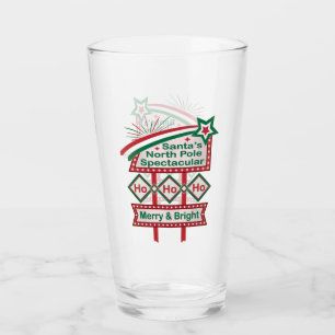 Verre Père Noël's Retro Marquee - Ho Ho Ho Joyeux et lum