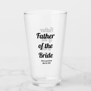 Verre Père personnalisé de la mariée